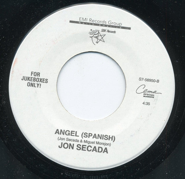 Jon Secada : Angel (7", Single, Jukebox)