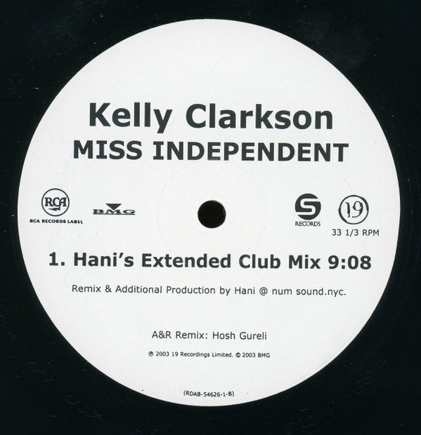 Kelly Clarkson : Miss Independent (12", Promo)