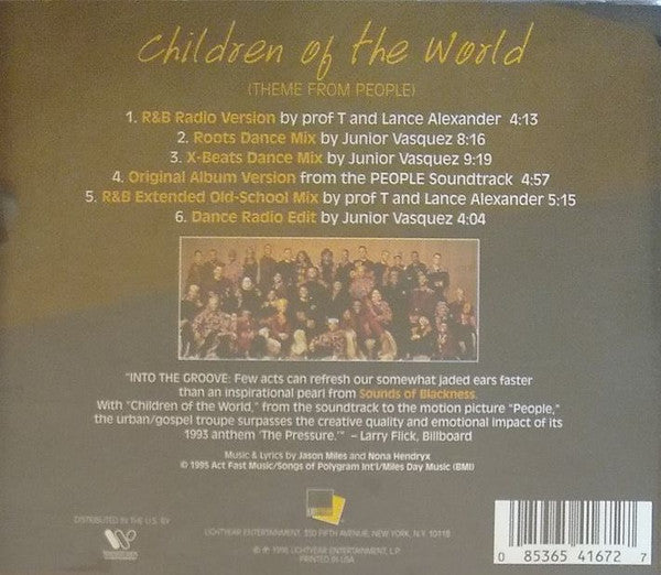 Sounds Of Blackness : Children Of The World (Theme From People) (CD, Maxi)