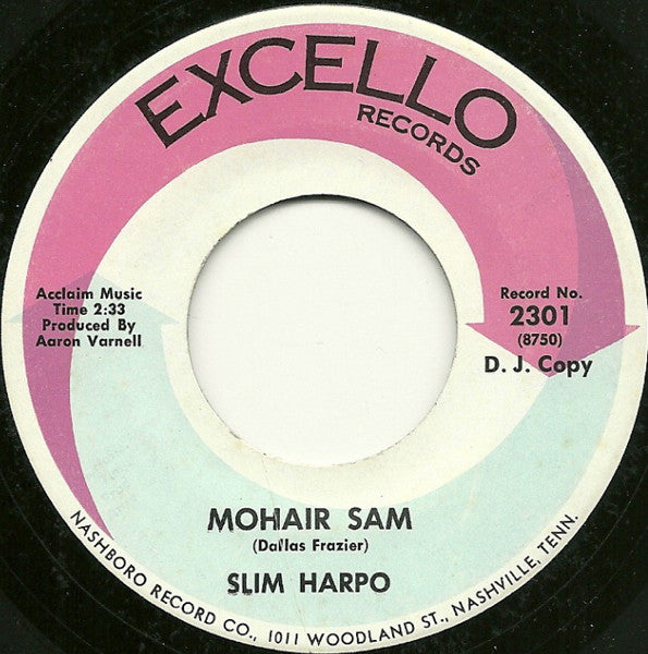 Slim Harpo : Mohair Sam (7", Promo)