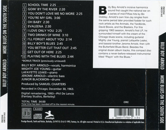 Billy Boy Arnold : More Blues On The South Side (CD, Album, Club, RE, RM)