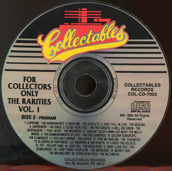 Various : 'Collectables' Presents 'For Collectors Only': Volume 1 "The Rarities" (2xCD, Comp, Nim)