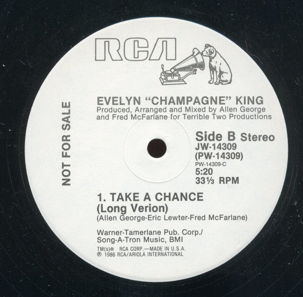 Evelyn King : High Horse / Take A Chance (12", Promo)