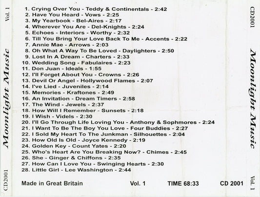 Various : Moonlight Music Volume 1 (CD, Comp)