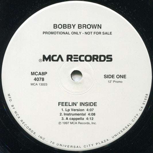 Bobby Brown : Feelin' Inside (2x12", Promo)