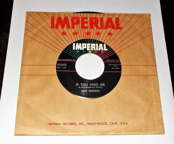 Fats Domino : If You Need Me (7")