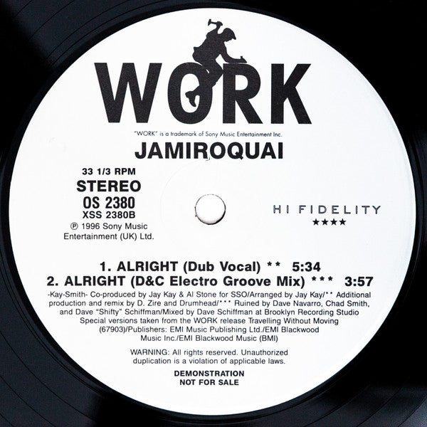 Jamiroquai : Alright (2x12", Promo)