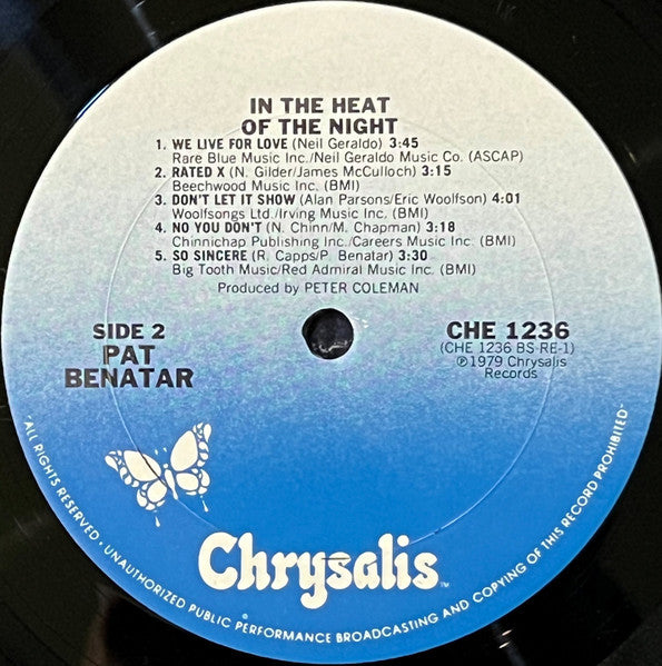 Pat Benatar : In The Heat Of The Night (LP, Album)