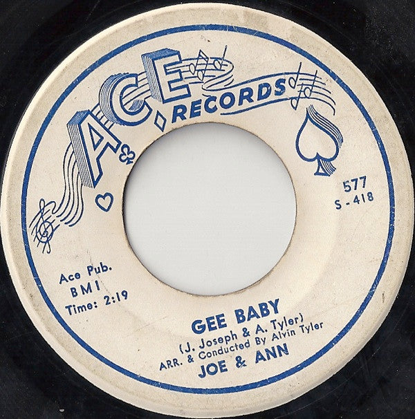 Joe & Ann : Wherever You May Be / Gee Baby (7")
