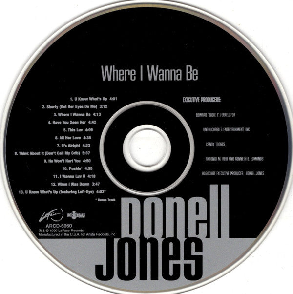 Donell Jones : Where I Wanna Be (CD, Album, Club)