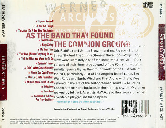 Charles Wright & The Watts 103rd St Rhythm Band : Express Yourself: The Best Of Charles Wright & The Watts 103rd Street Rhythm Band (CD, Comp)