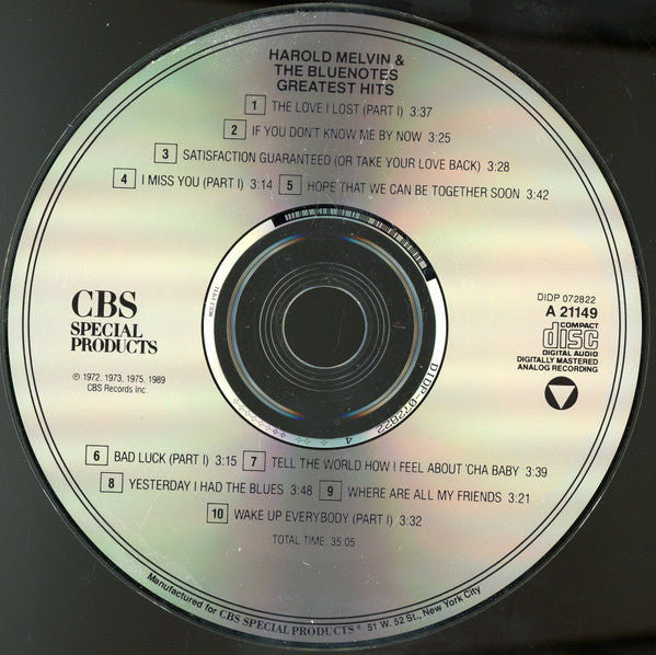 Harold Melvin And The Blue Notes : Greatest Hits (CD, Comp, RP)