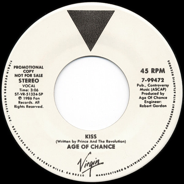 Age Of Chance : Kiss (7", Single, Promo)