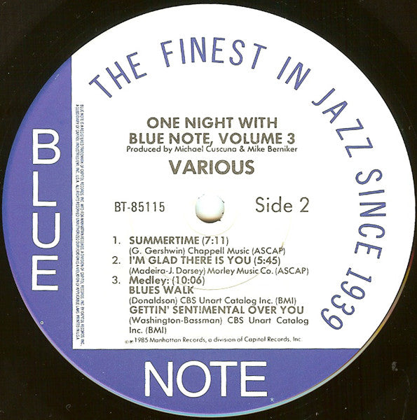 Various : One Night With Blue Note Volume 3 (LP, Album)