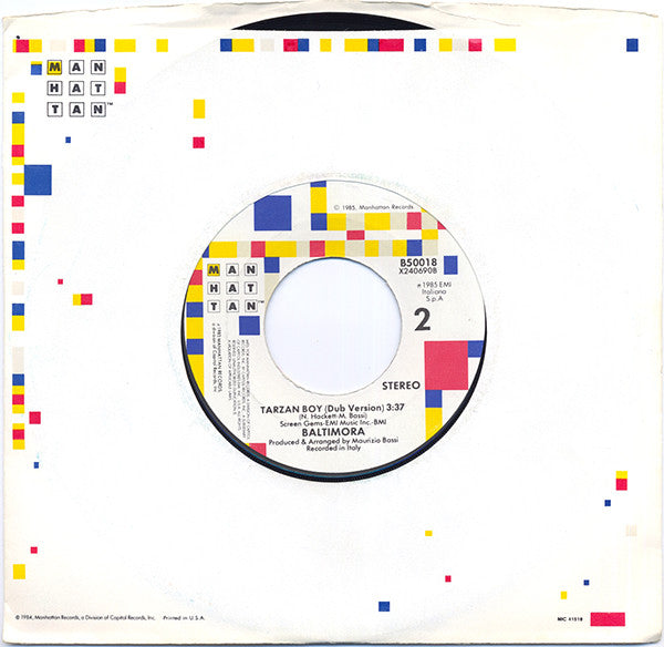 Baltimora : Tarzan Boy (7", Jac)