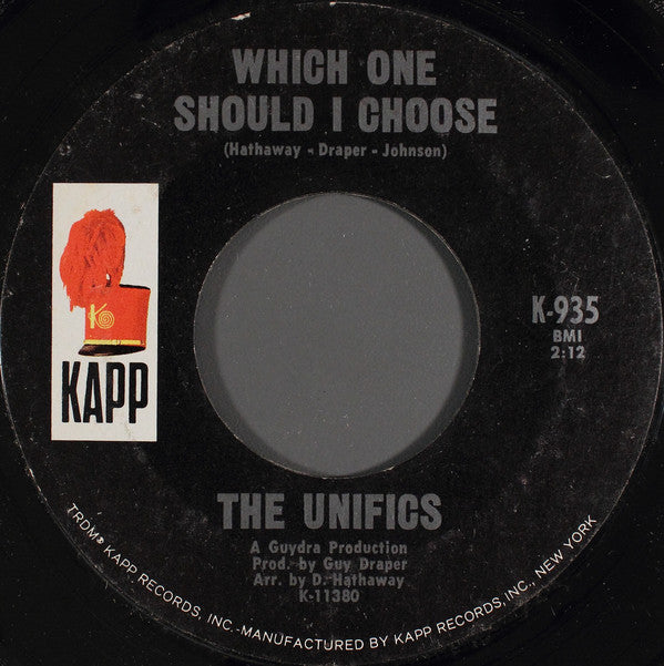 The Unifics : Court Of Love / Which One Should I Choose (7", Single, Styrene, Pit)