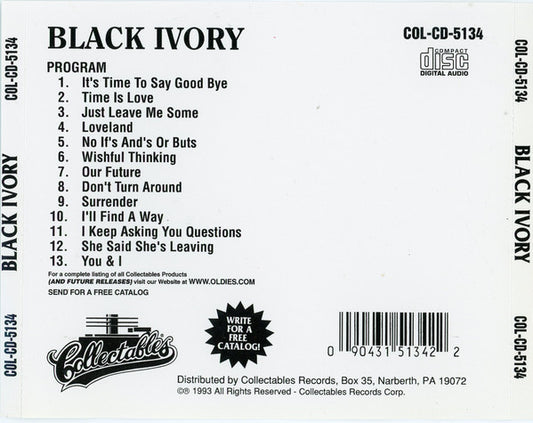 Black Ivory : Don't Turn Around (CD, Comp)