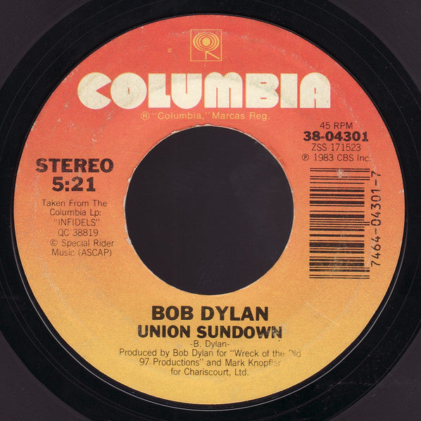 Bob Dylan : Sweetheart Like You (7", Single, Styrene, Pit)
