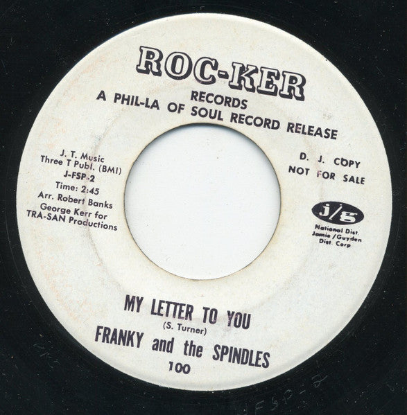 Frankie & The Spindles : (My Girl Is Made Of) Candy (7", Single, Promo)