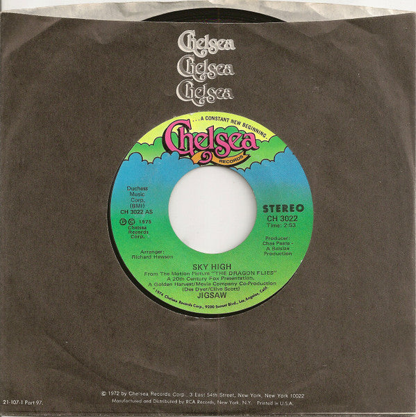 Jigsaw (3) : Sky High (7", Single, Styrene, She)
