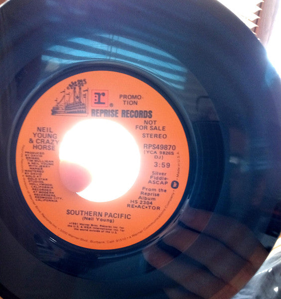 Neil Young & Crazy Horse : Southern Pacific (7", Single, Mono, Promo)