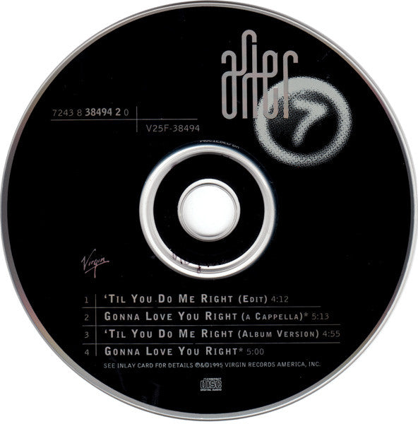 After 7 : 'Til You Do Me Right (CD, Single)