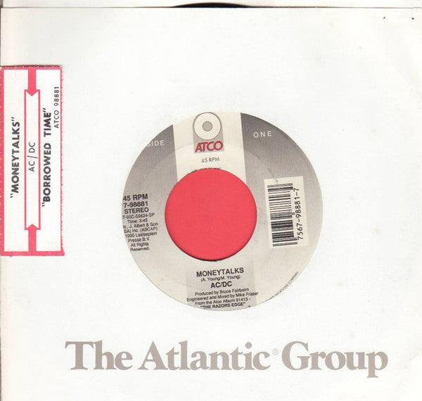 AC/DC : Moneytalks (7", Single, Spe)