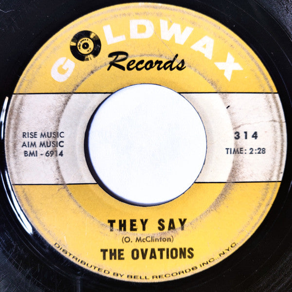The Ovations : Me And My Imagination / They Say (7")