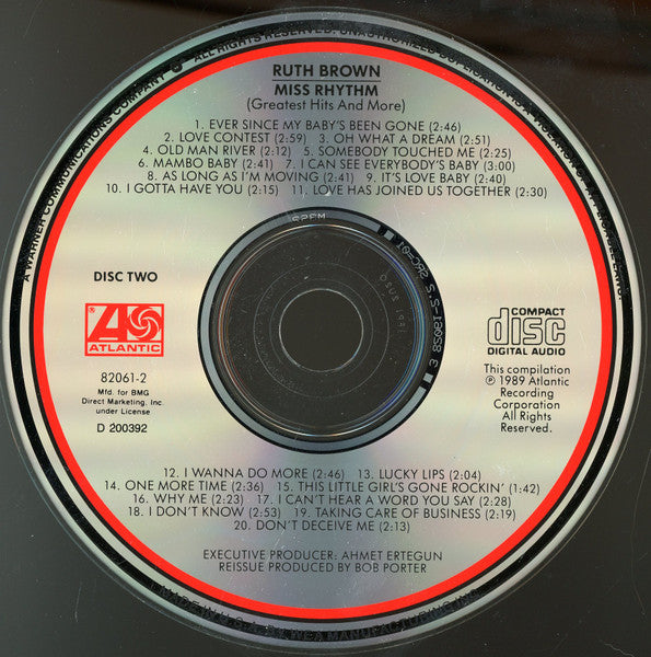 Ruth Brown : Miss Rhythm (Greatest Hits And More) (2xCD, Comp, Club, RE, BMG)
