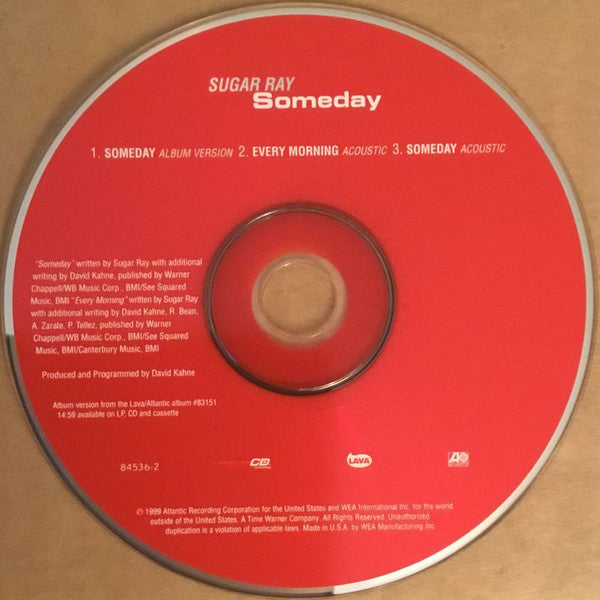 Sugar Ray (2) : Someday (CD, Maxi, Enh, Hyp)