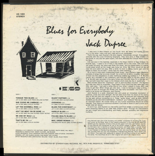 Champion Jack Dupree : Blues For Everybody (LP, Comp)