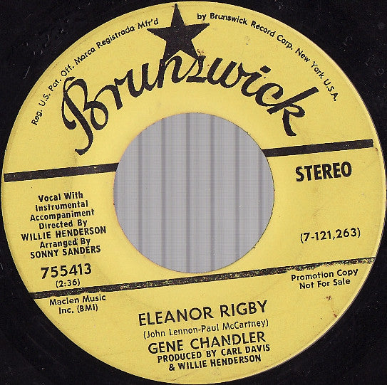 Gene Chandler : Familiar Footsteps / Eleanor Rigby (7", Single, Promo)