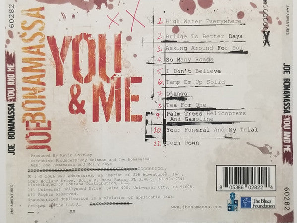 Joe Bonamassa : You & Me (CD, Album)