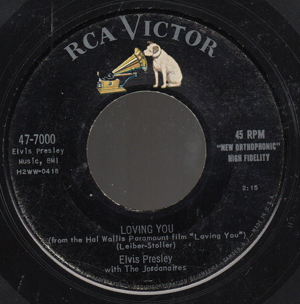 Elvis Presley : (Let Me Be Your) Teddy Bear / Loving You (7", Single, Mono, Ind)