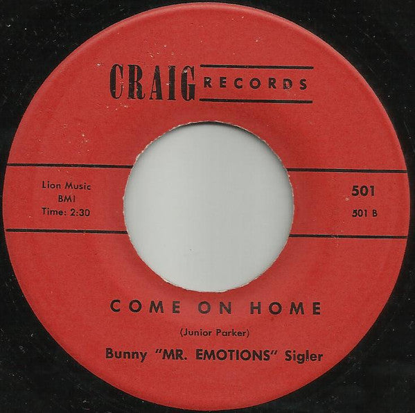 Bunny Sigler : I Won't Cry / Come On Home (7", Single)