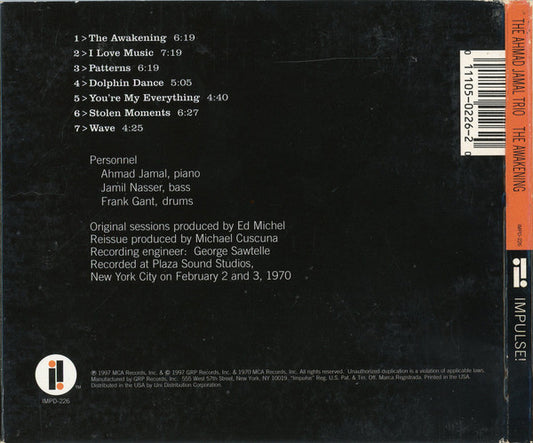 Ahmad Jamal Trio : The Awakening (CD, Album, RE, RM, Dig)