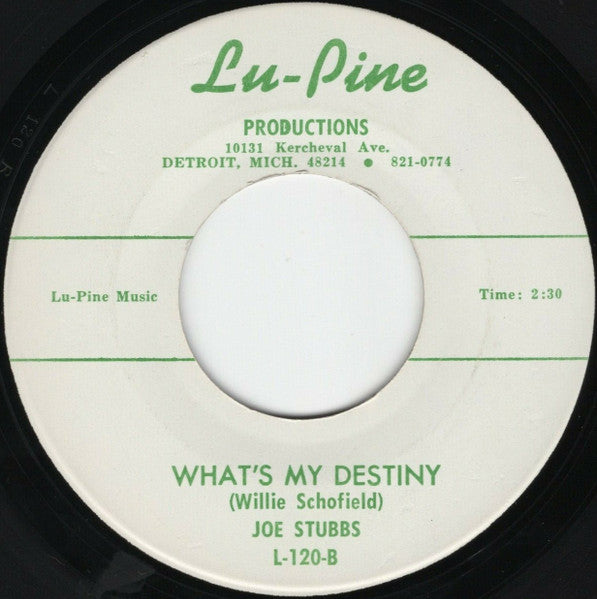Joe Stubbs : Keep On Loving Me / What's My Destiny (7", Single)