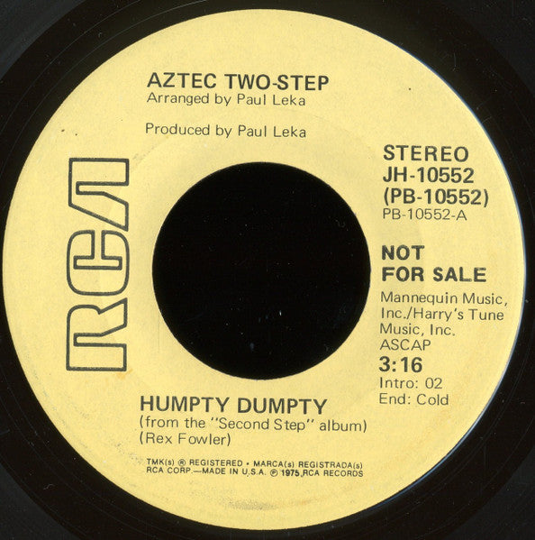 Aztec Two-Step : Humpty Dumpty (7", Promo)