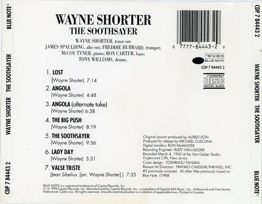 Wayne Shorter : The Soothsayer (CD, Album, RE, RP, Cin)
