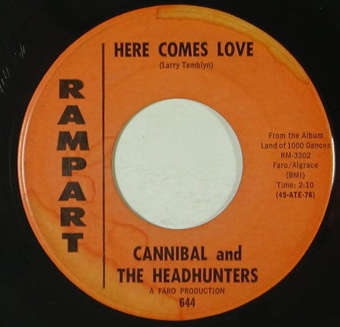 Cannibal & The Headhunters : Nau Ninny Nau / Here Comes Love (7", Single)