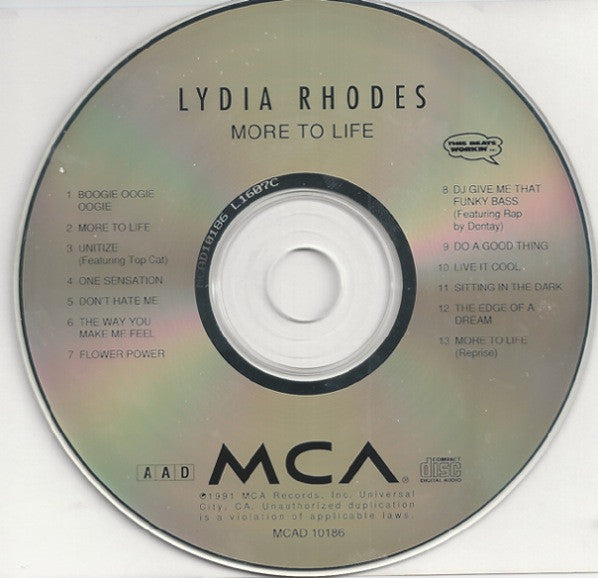 Lydia Rhodes : More To Life! (CD, Album)