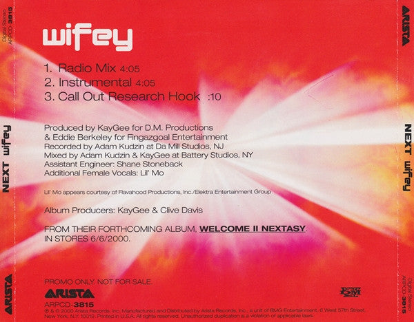 Next (2) : Wifey (CD, Single, Promo)
