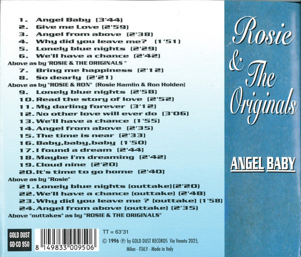 Rosie & The Originals : Lonely Blue Nights With Rosie (CD, Comp)