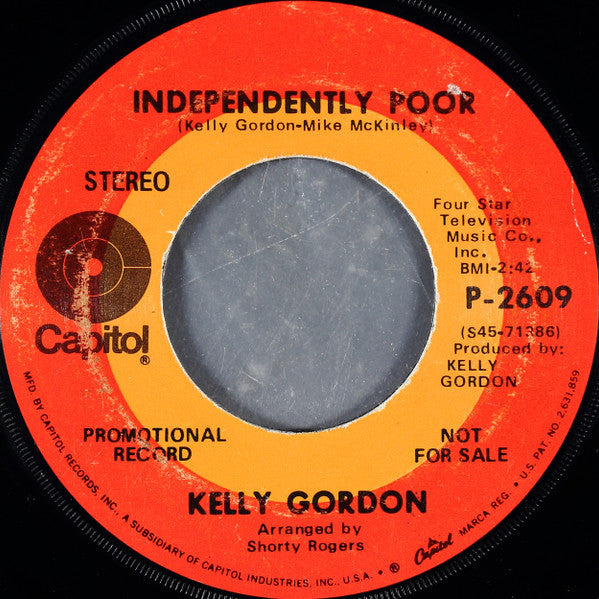 Kelly Gordon : Some Old Funky Blues Thang (7", Promo)