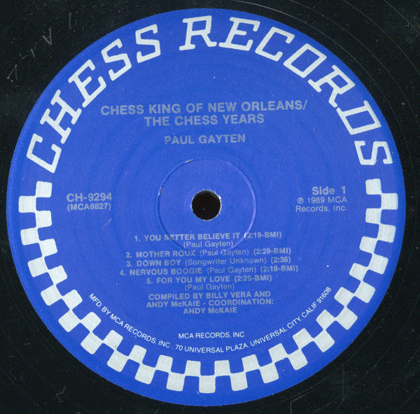 Paul Gayten : Chess King Of New Orleans (LP, Comp)