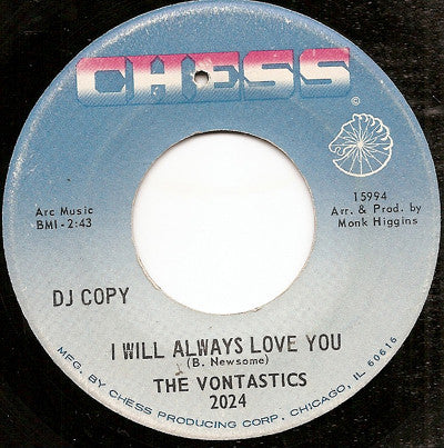 The Vontastics : Why Must We Part / I Will Always Love You (7", Promo)