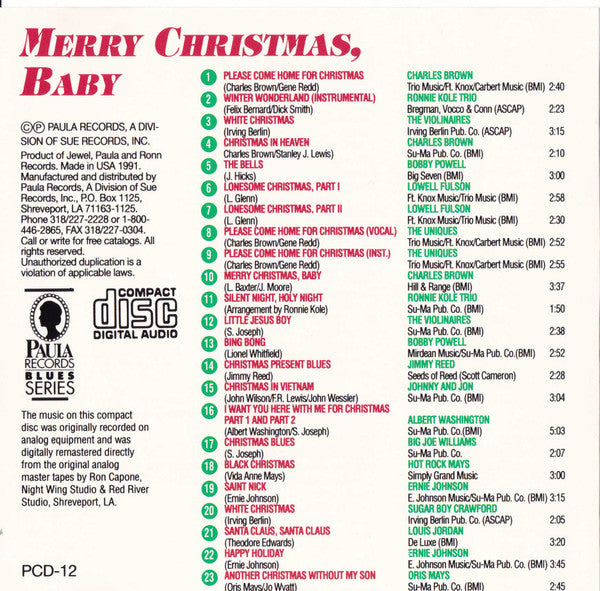Various : Merry Christmas, Baby (CD, Comp, RM)