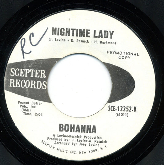 Bohanna : Jamaica / Nightime Lady (7", Single, Promo, Styrene)