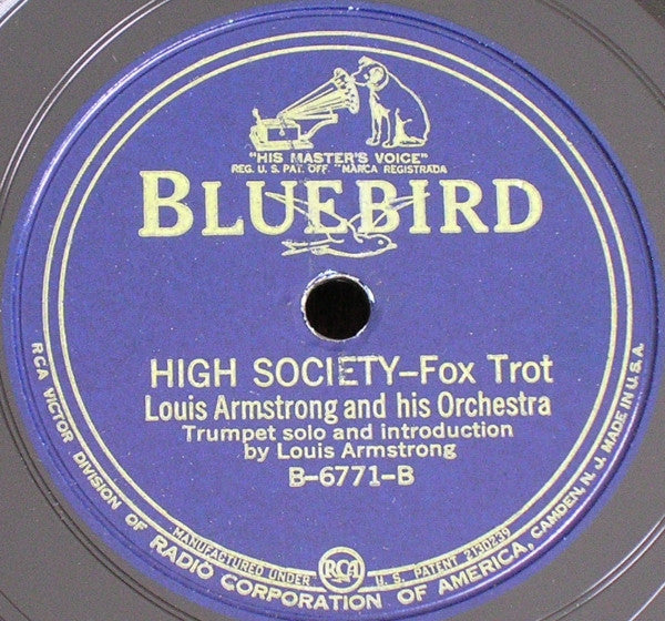 Louis Armstrong And His Orchestra : I Gotta Right To Sing The Blues / High Society (Shellac, 10")