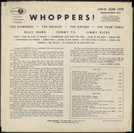 Various : Whoppers! (LP, Comp, Mono)